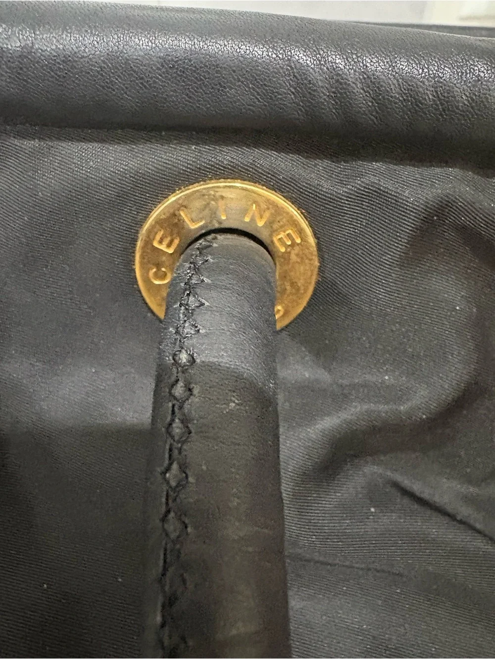 Celine  Tote Bag with Gold Accents